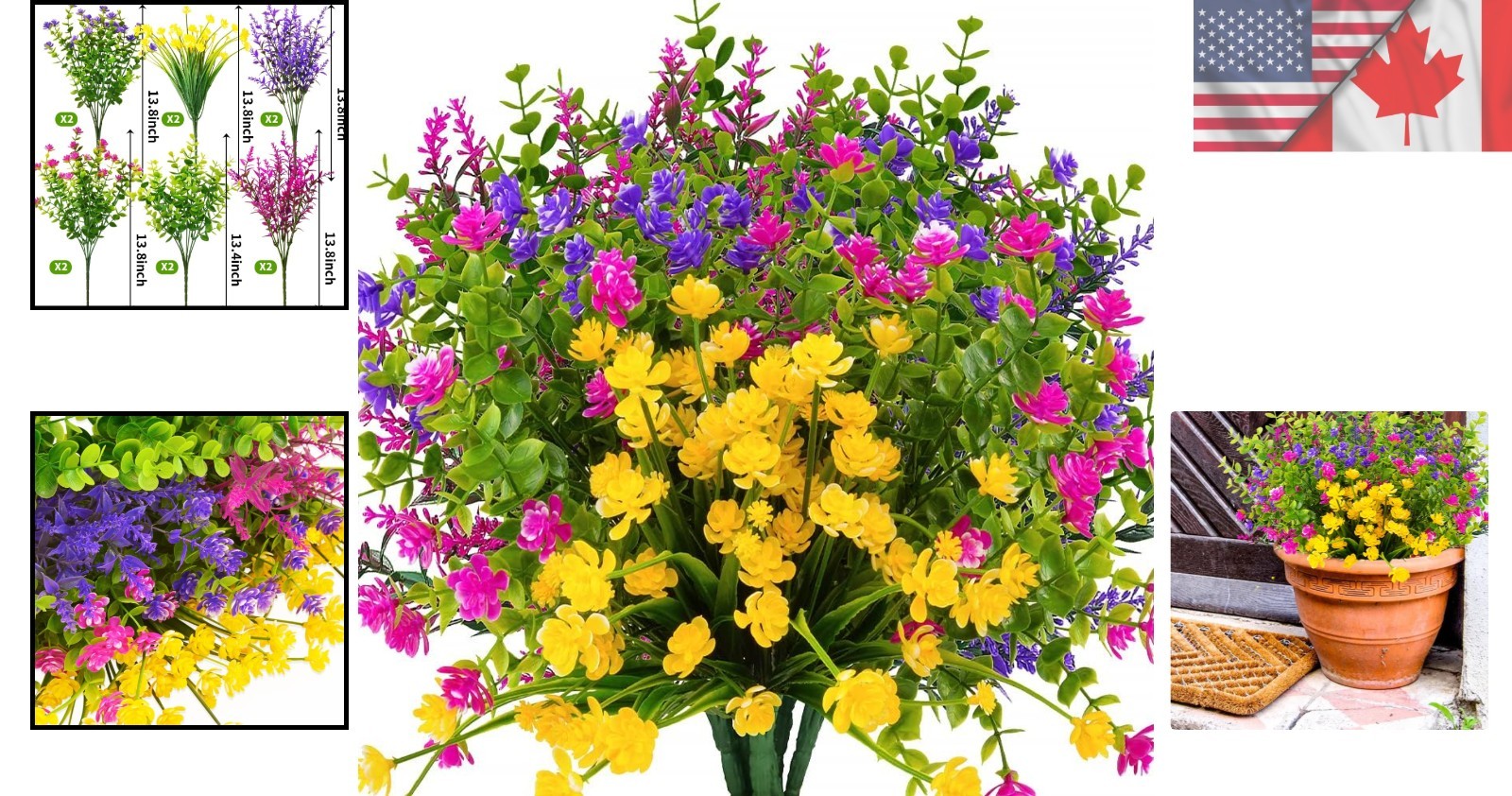 12 Bundles UV Resistant Boxwood Faux Flowers – Outdoor & Indoor Decorative Magic