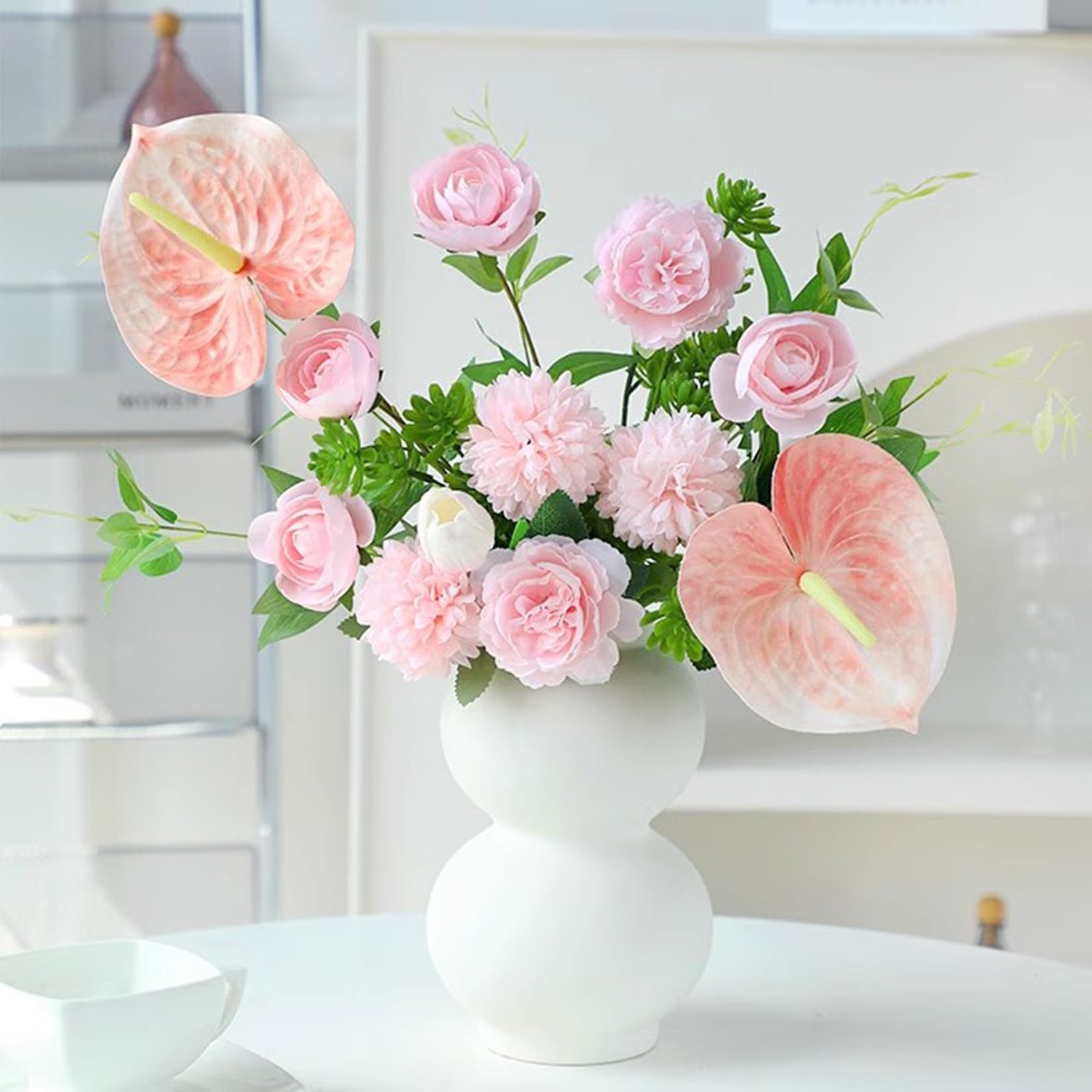 30 Pcs Artificial Chrysanthemums Heads Ball Flowers，Silk Chrysanthemum Ball B…