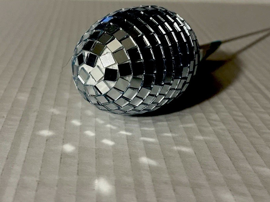 Way to Celebrate! Disco Mirrored Easter Egg Shaped Decor Floral Pick New w/ Tag