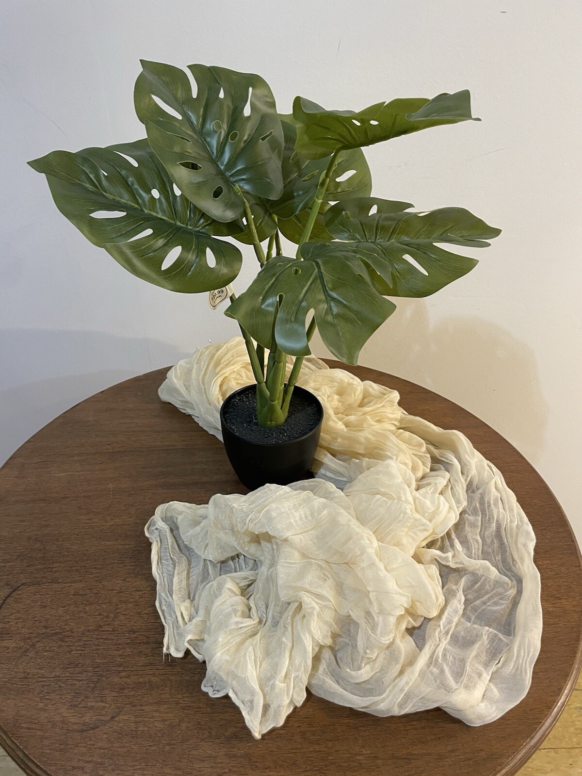 Large Artificial Tropical Palm Tree, 26″ Faux Monstera Plant with Pot for Home a