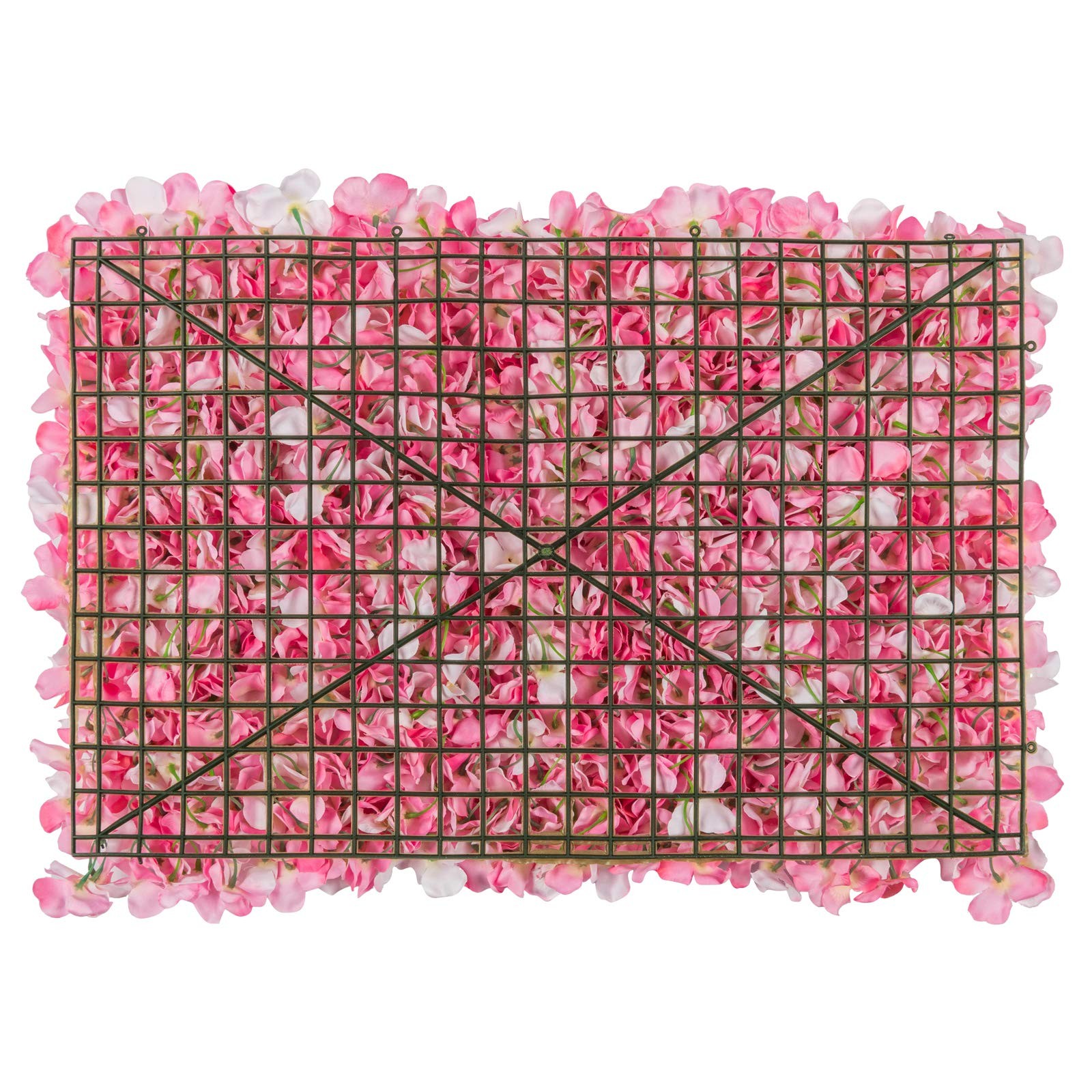 Flower Wall Panel Set, U’Artliens Artificial Wall Flower Backdrop 24×16 Inch …