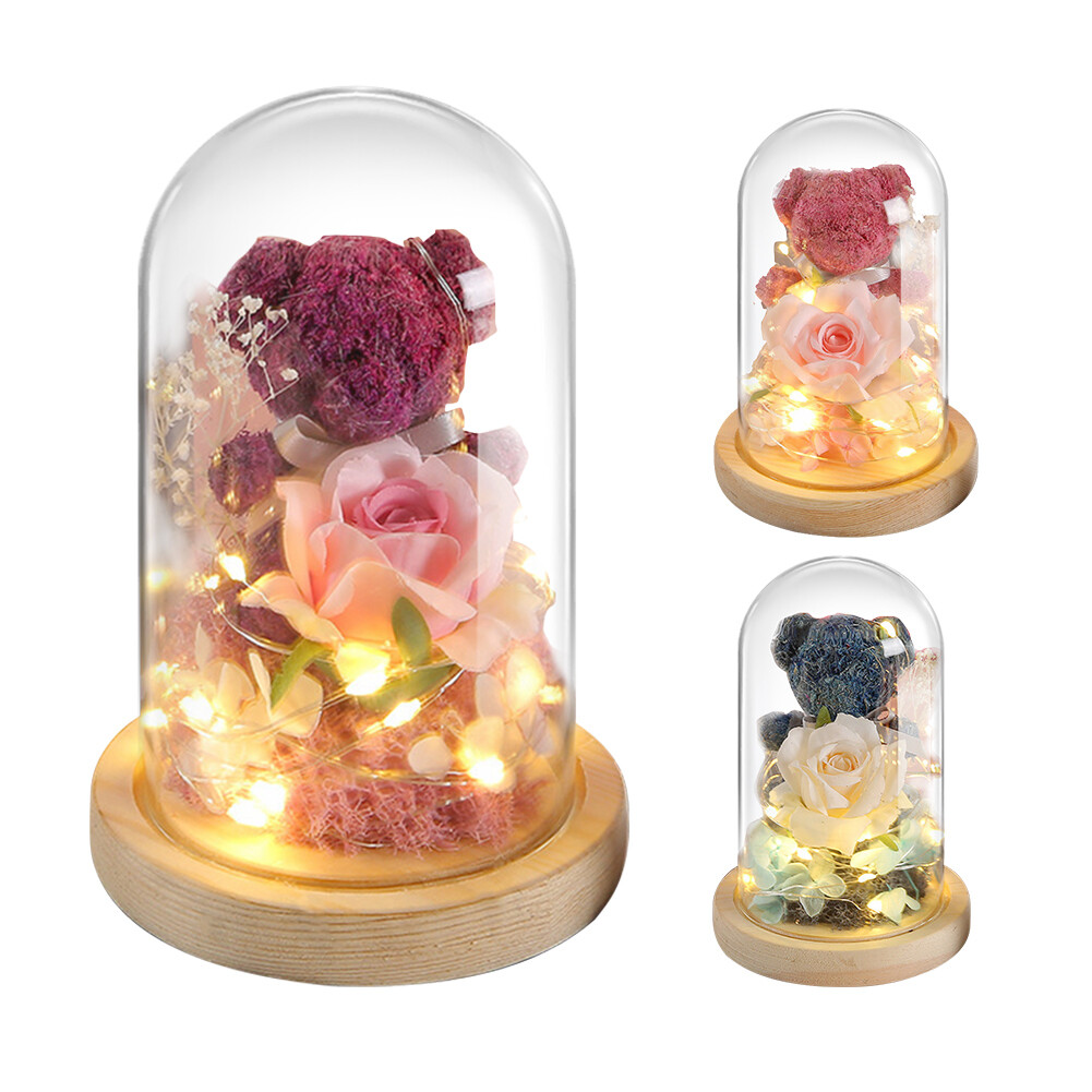 Valentine’s Day Gift- Teddy Bear With Rose And Lights