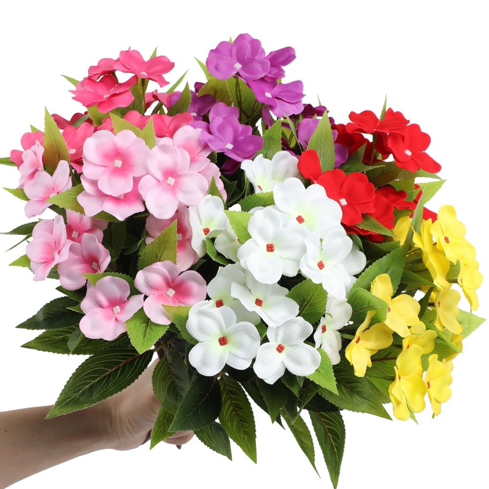 Artificial Silk Bouquet in White Pink Red Yellow Flower Red Purple 25x38cm Size