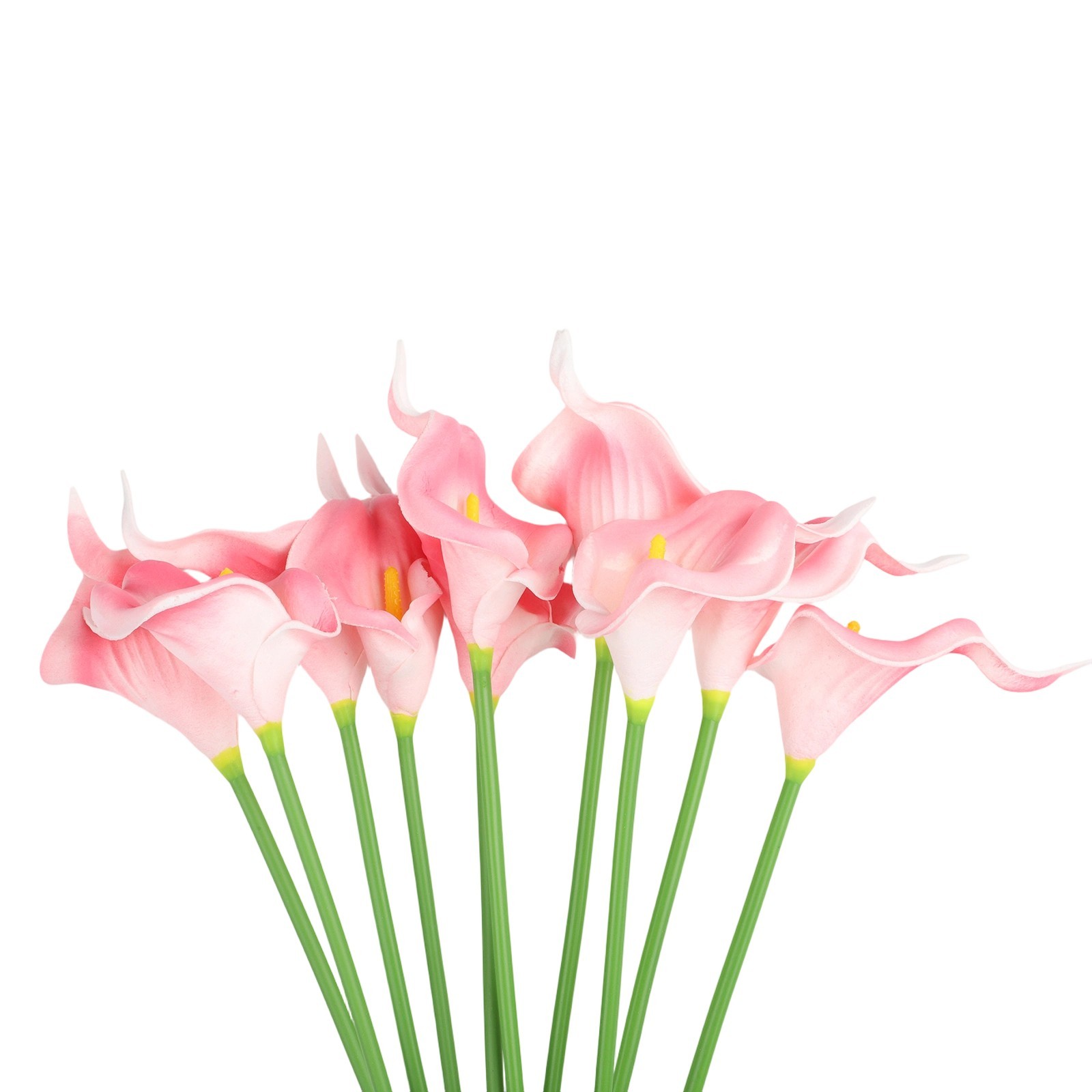 10Pcs PU Artificial Calla Lily Flowers for Wedding and Event Decoration