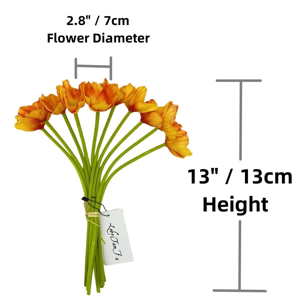 Fresh Artificial Flower Mini Real Touch PU/Latex Corn Poppies Decorative