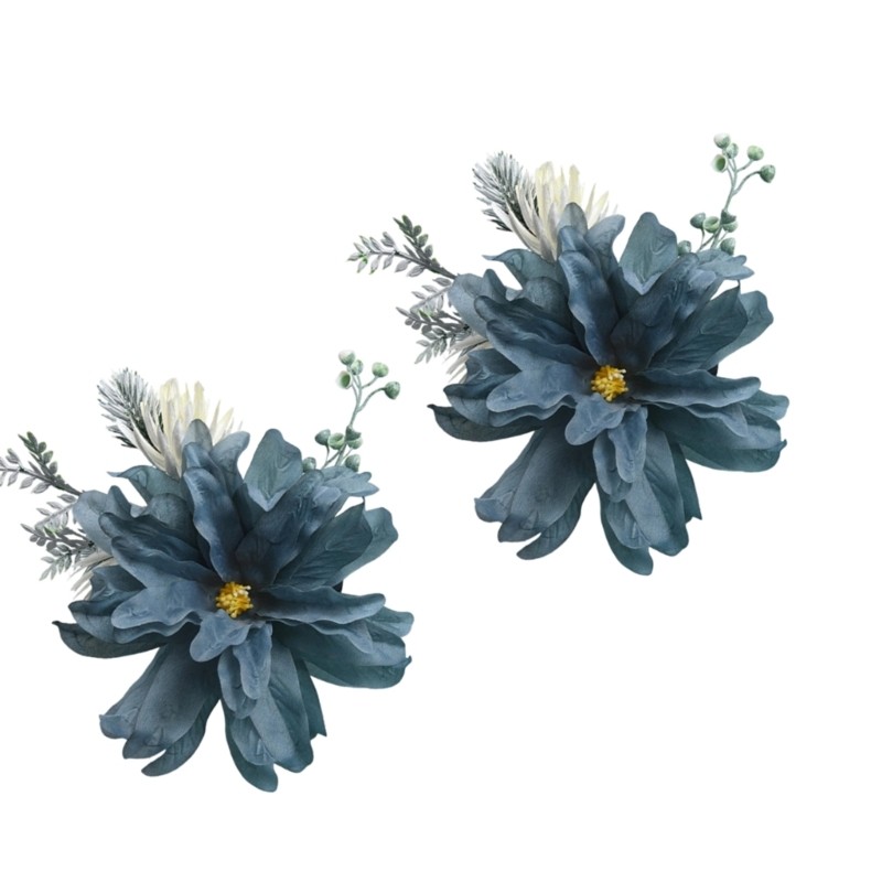 Elegant Silk Flower Arrangement Photography Window Curtain Decoration