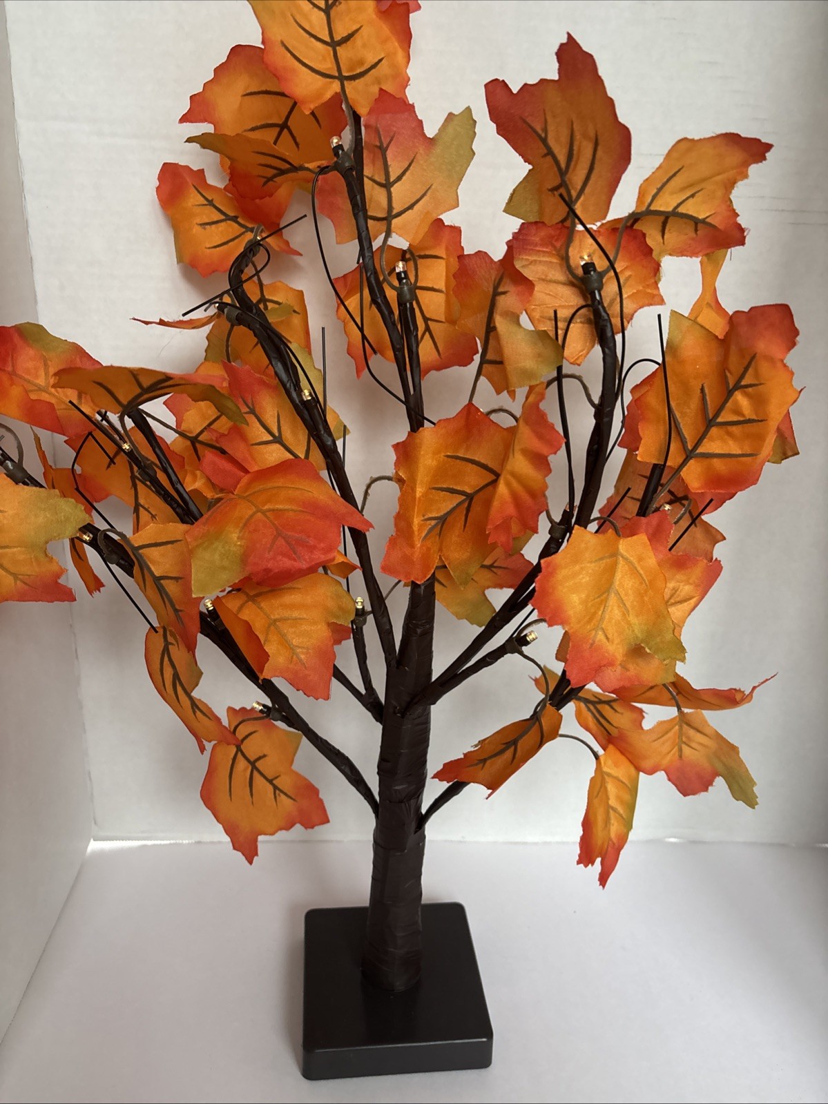 2 FT Fall Tree with LED Light Light Up Tablet Shelf Fall Thanksgiving Maple