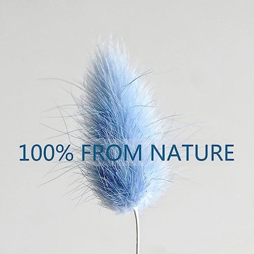 120 PCS Blue Dried Pampas Grass Decor 17-inch Boho Floral Arrangement Bulk Set