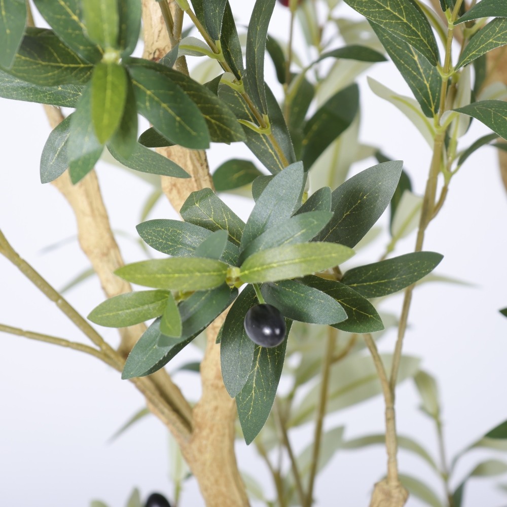 Artificial Olive Tree 8.2FT Tall Faux Plant with White Pot Indoor Decor