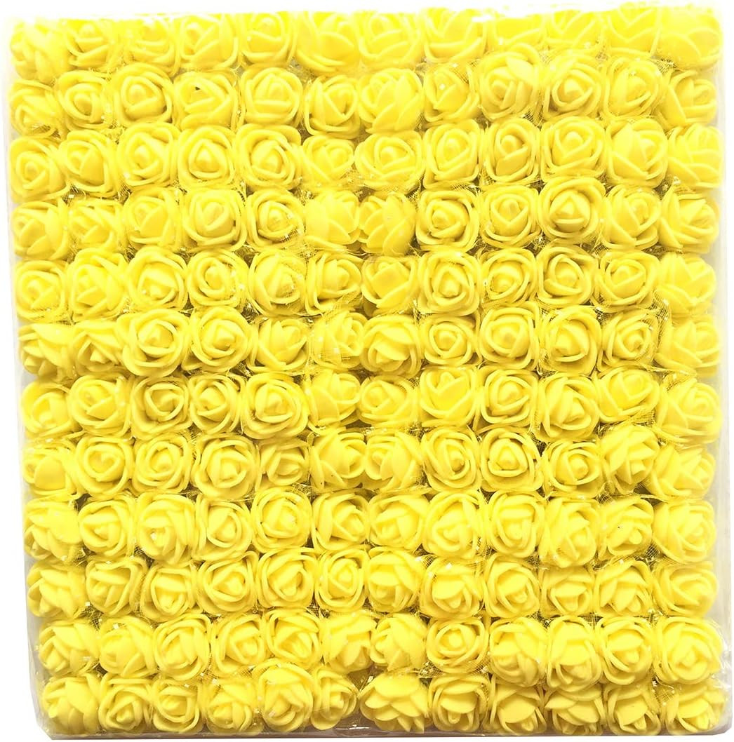 Mini Fake Rose Flower Heads 144Pcs Mini Artificial Foam Roses DIY Wedding Flower