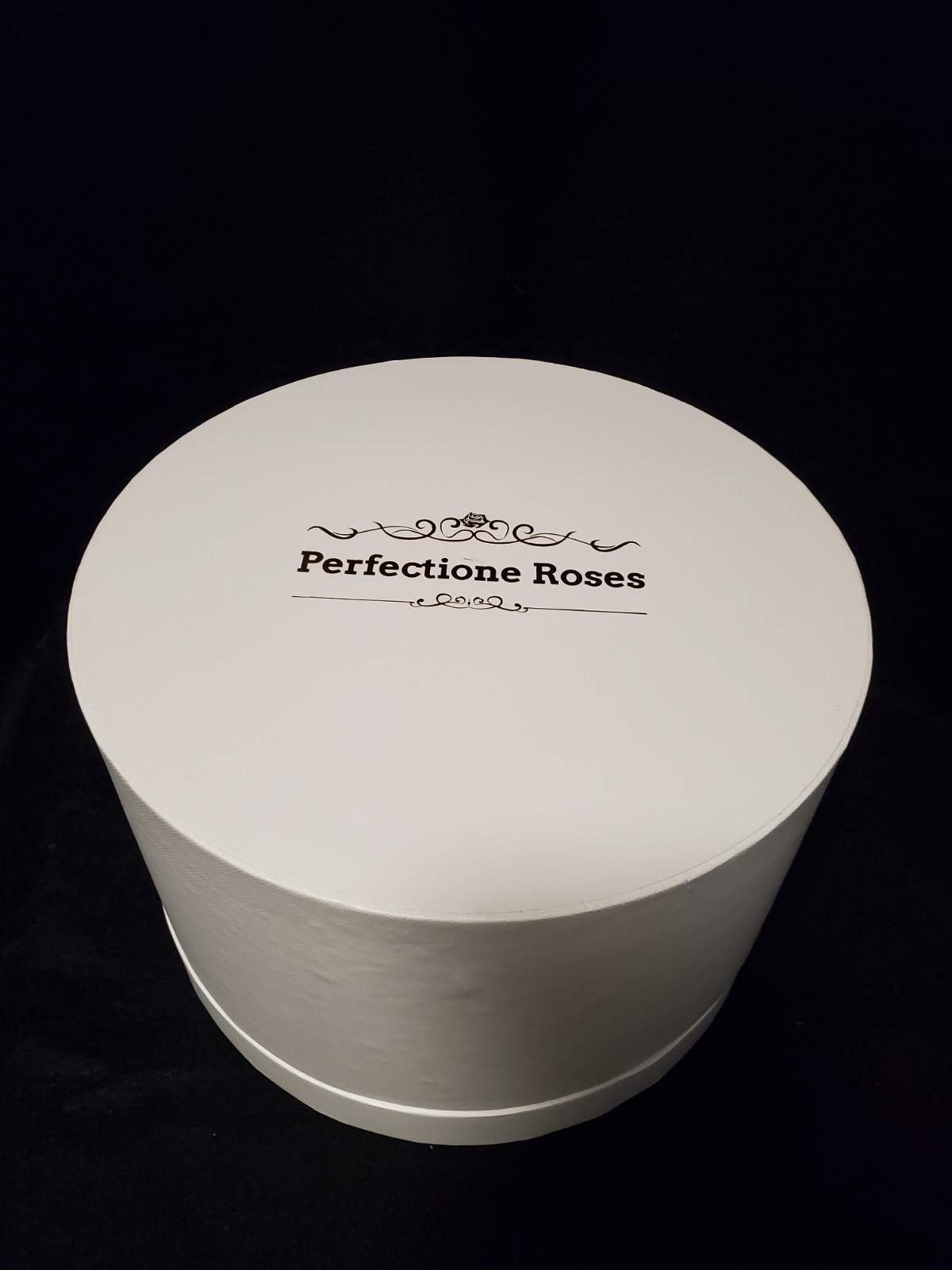 Perfectione Preserved REAL PINK ROSES White Round Lidded Box ~ Lasts 3-5 Years