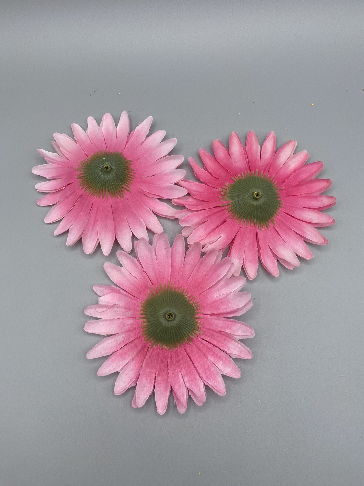 Artificial Gerbera Heads Flowers Purple Pink White Set Of Nine