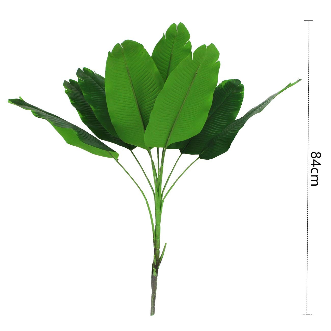 2 Pcs Artificial Flowers Bird of Paradise + 1 Set Palm Leaves Artificial Plan…