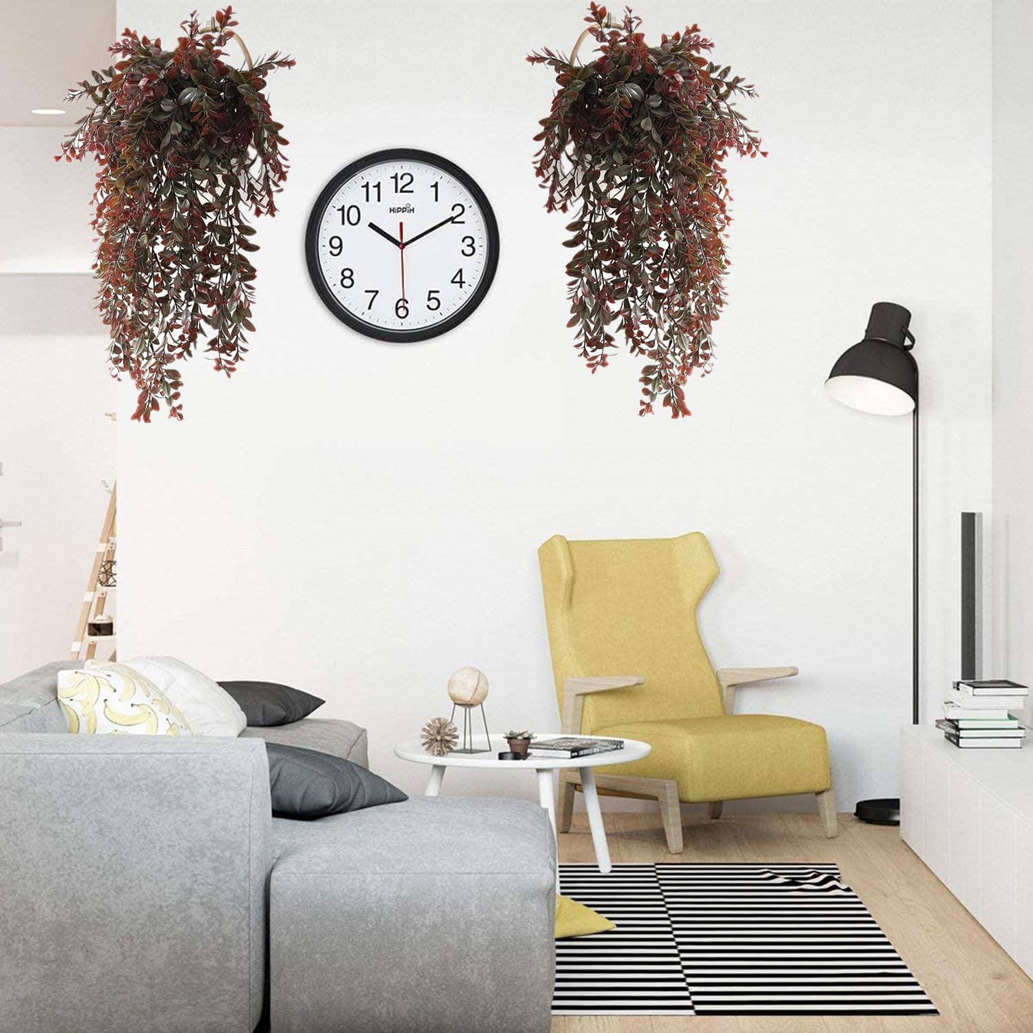 Artificial Hanging Plants Fake Vines Greenery Plastic Leaves Ivy Faux Garland…
