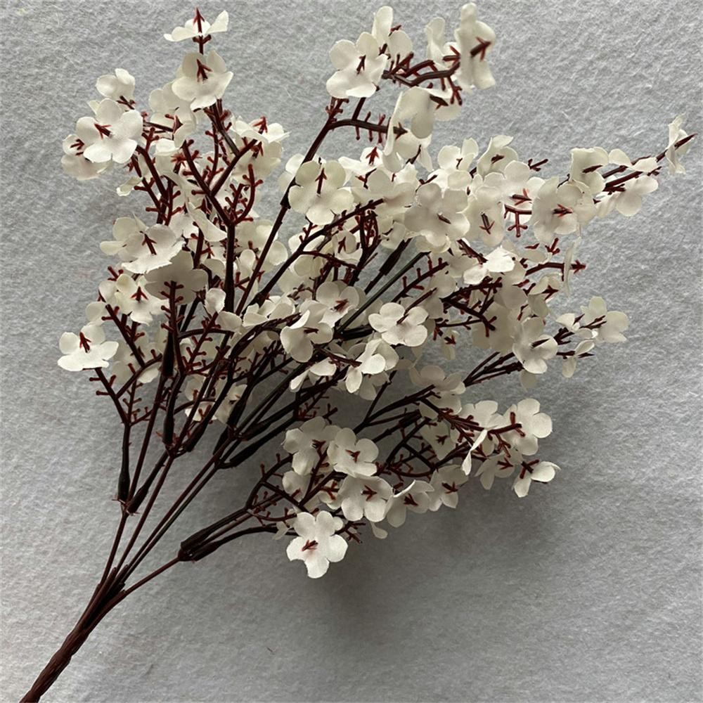 Artificial Cherry Blossom Gypsophila Fake Flowers DIY Wedding Vase Decor