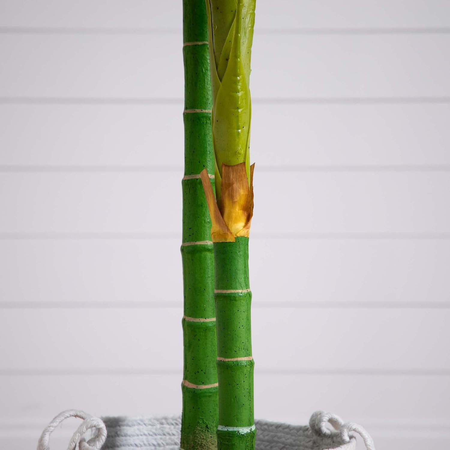 8Ft Golden Cane Artificial Palm Tree with Handmade Cotton Planter