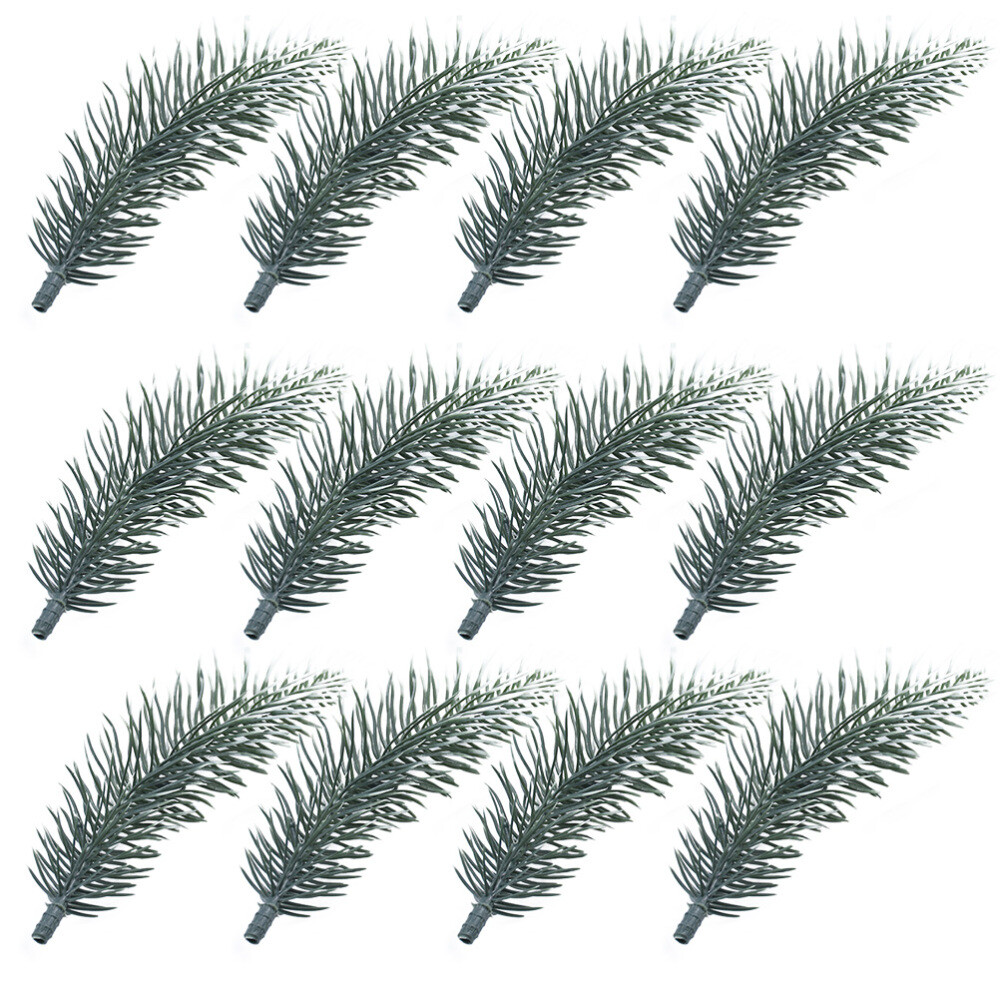 30PCS Artificial Green Pine Needles Branches Small Pine Twigs Stems for Decor