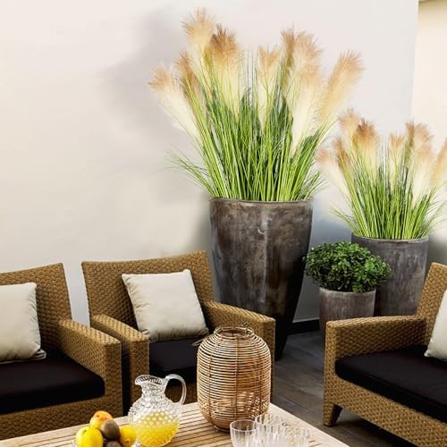 Artificial PlantsPCS 33.5“Fake Plant Tall Onion Fake 4 Onin Grass+pampas