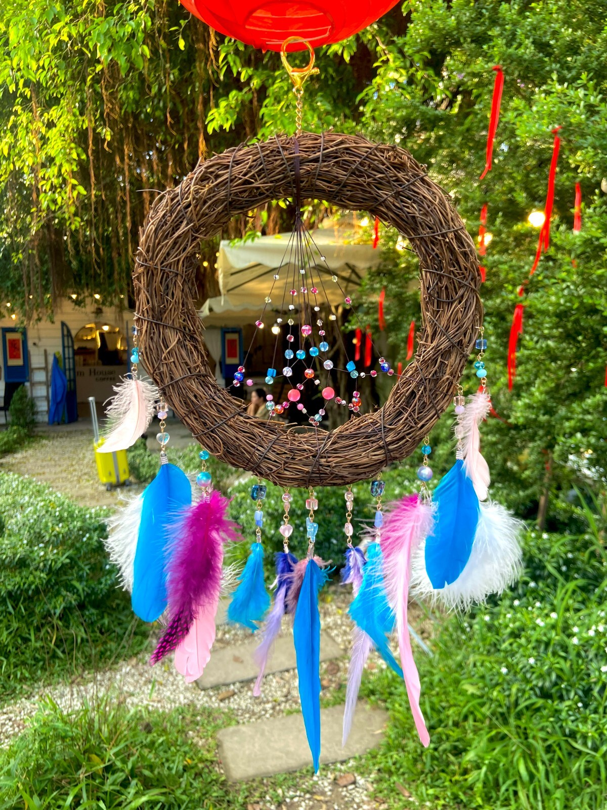 Large bird’s nest dream catcher, Unique dream catcher, Mystical Bird Nest Dream