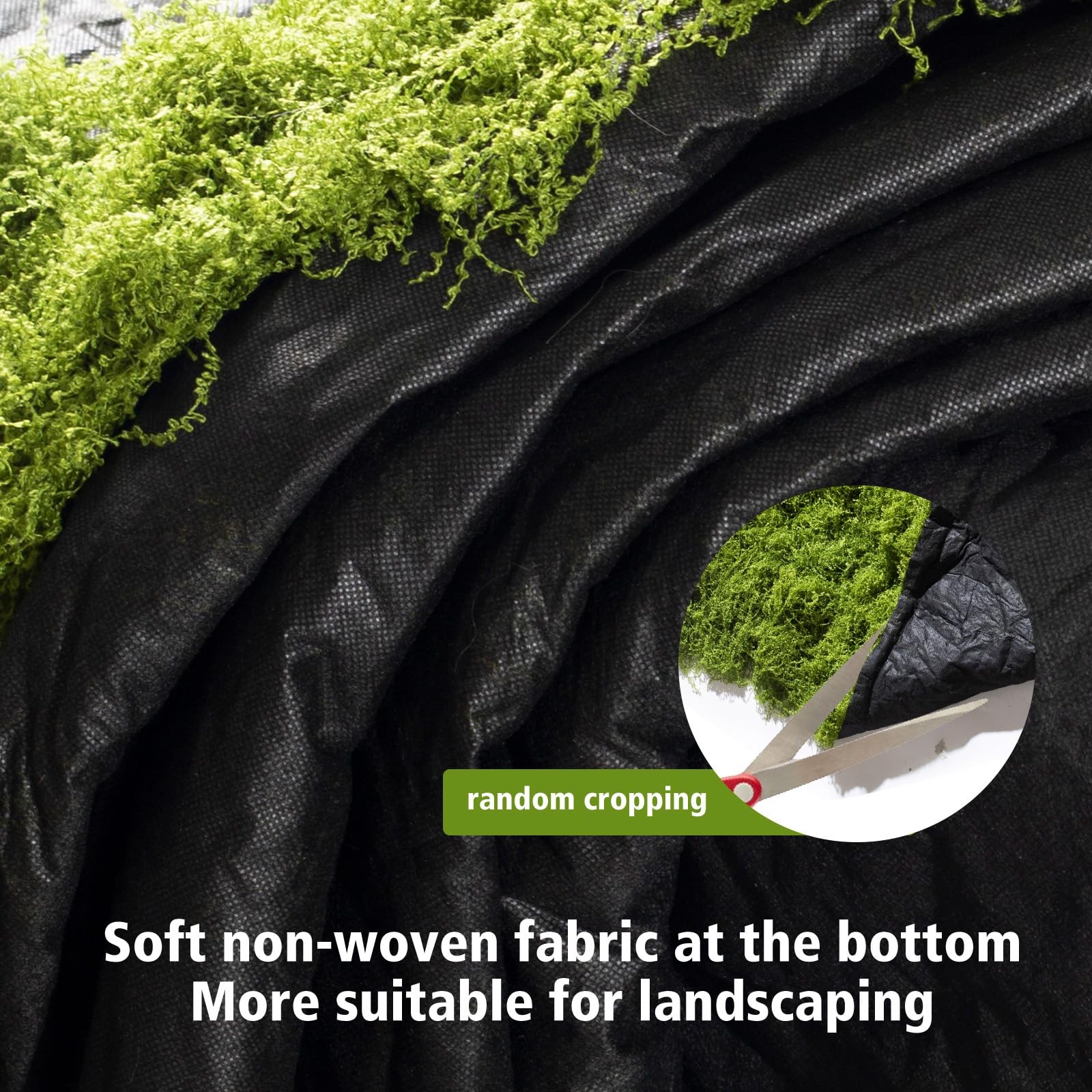 Artificial Moss mat, Green, 39.37 x 39.37 inches (Light Green), Waterproof In…