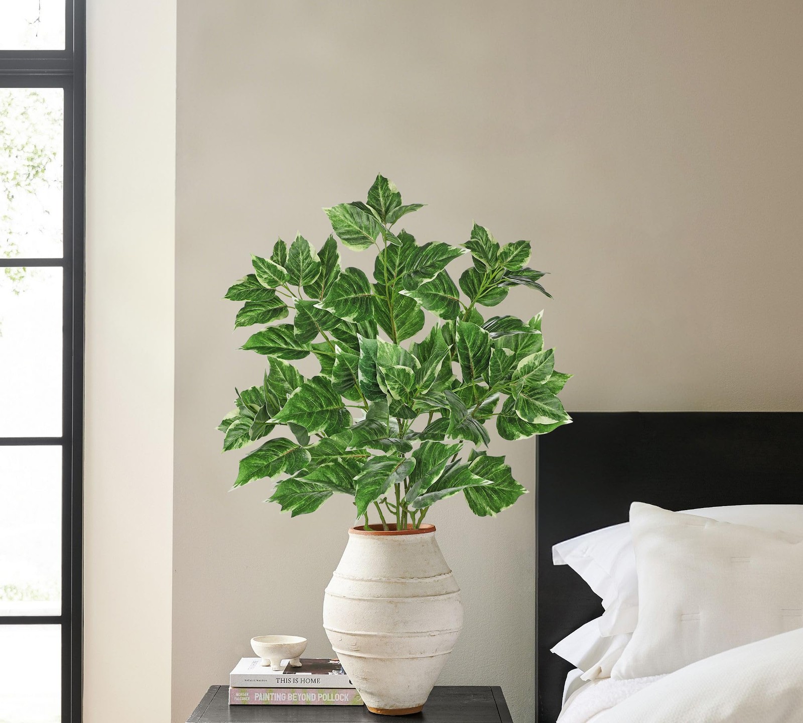 3PCS Artificial Greenery Stems for Vase 33.4 Inch Faux Leaf Branches Long Ste…