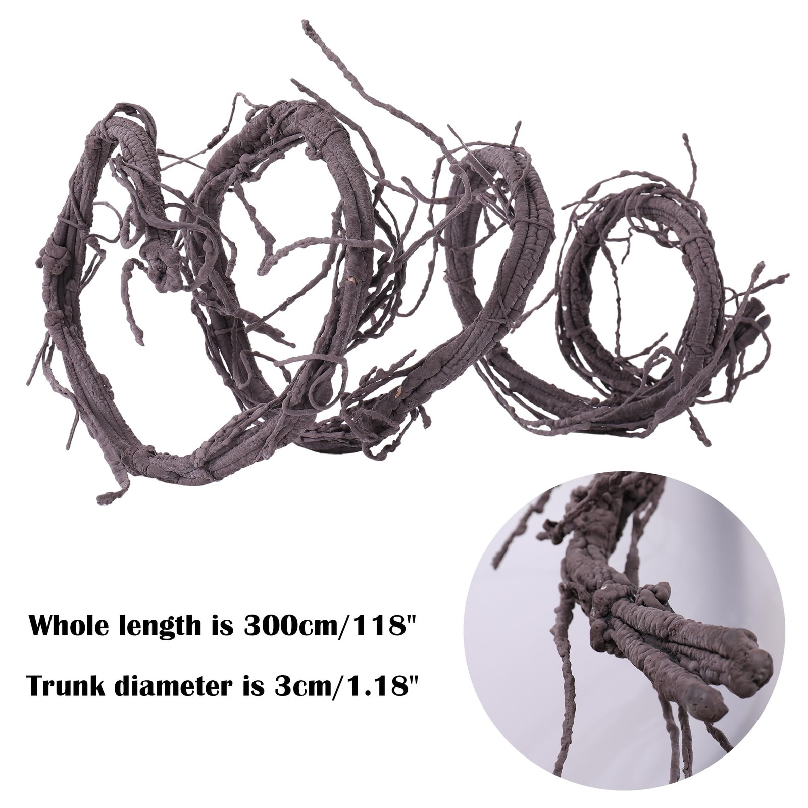 118″ Bendable Artificial Grapevines Garland Tree Branches(L)