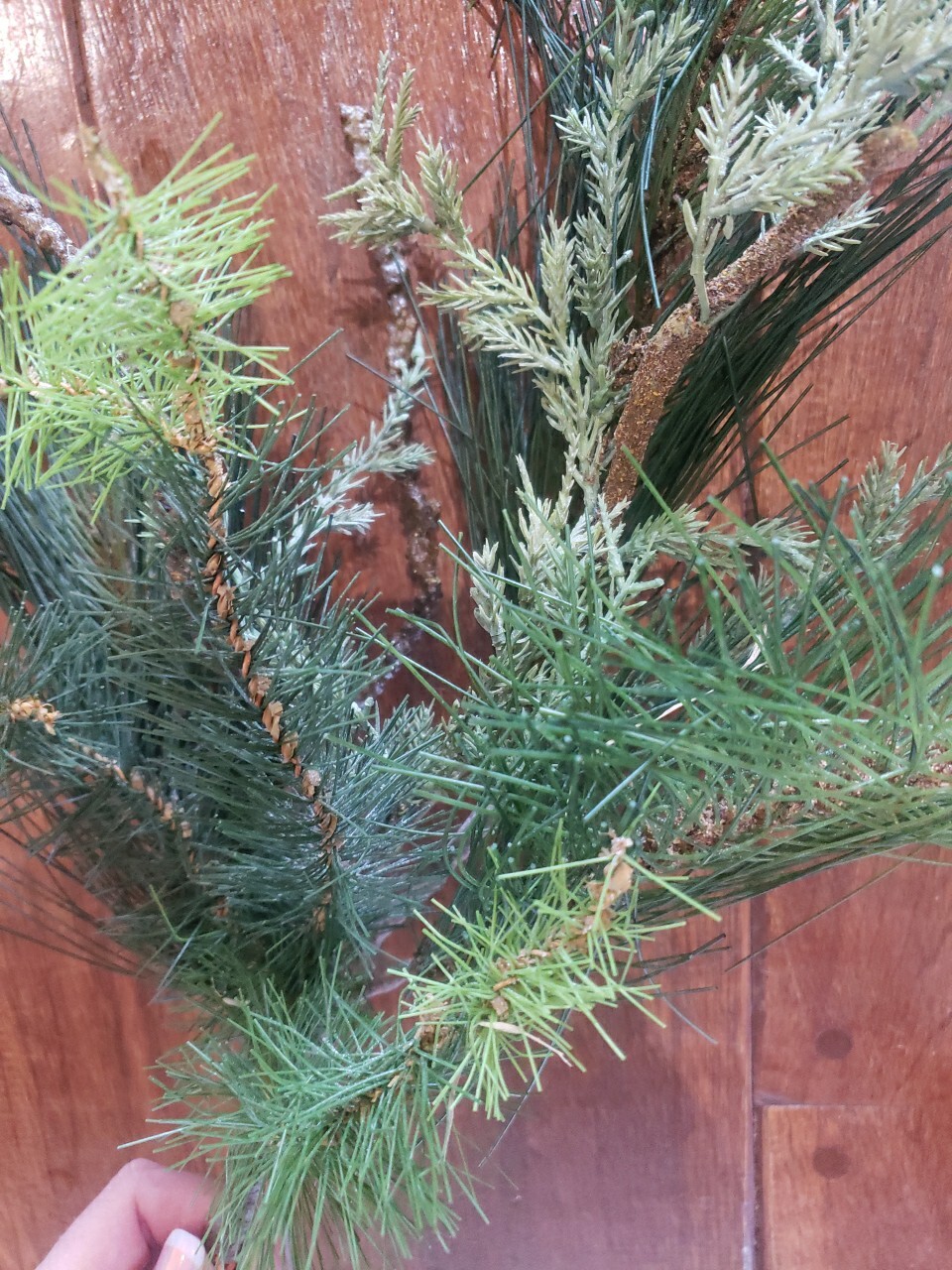 Lot Of 3 DESIGNER Realistic Mixed PINE CEDAR Filler Decor Branches 28″
