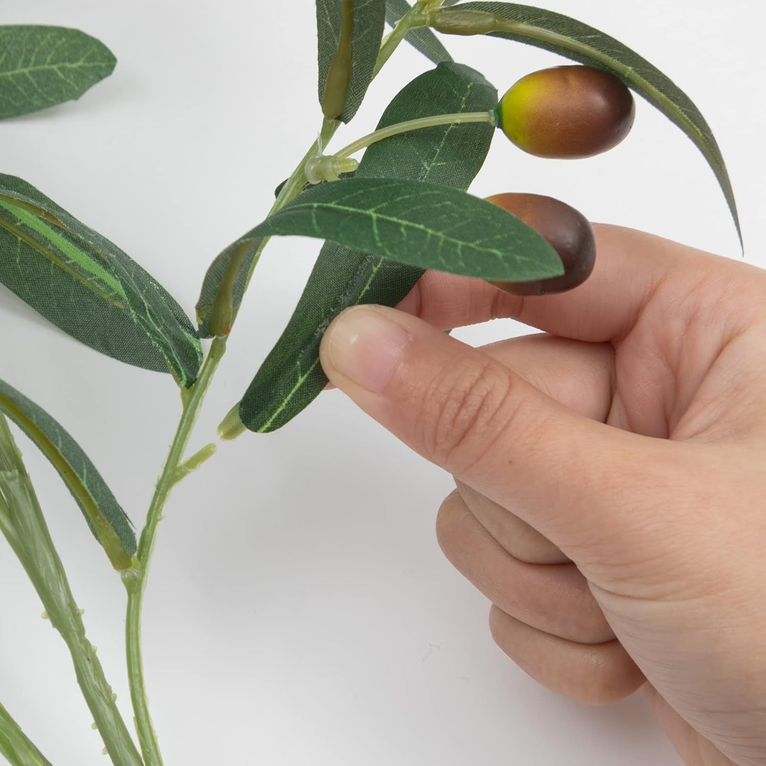 Pack of 6 Realistic Faux Olive Branches – Perfect for Home and Event Decoration
