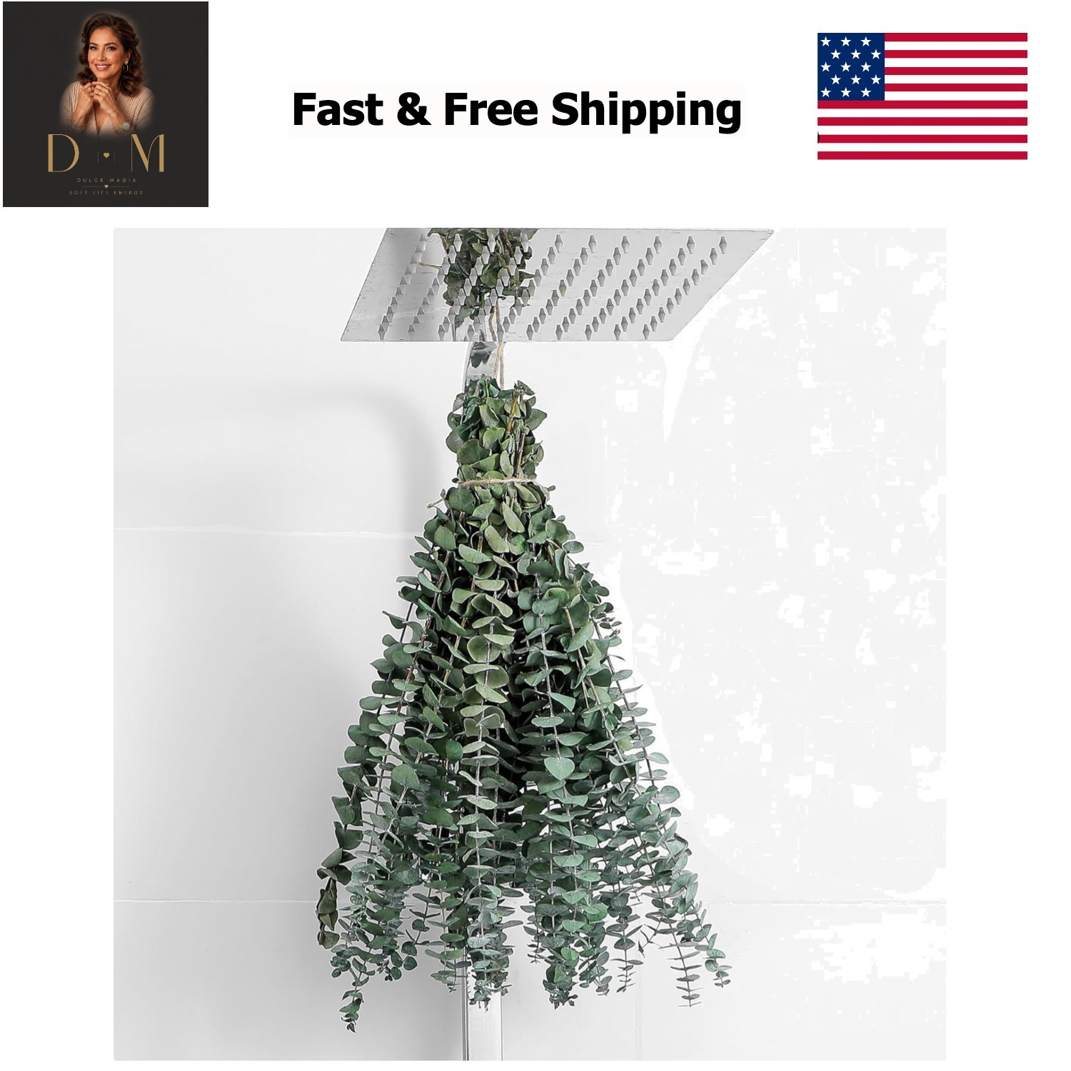 10 Pcs Dried Eucalyptus Stems 17″ Real Eucalyptus for Shower Hanging 100% Mad…