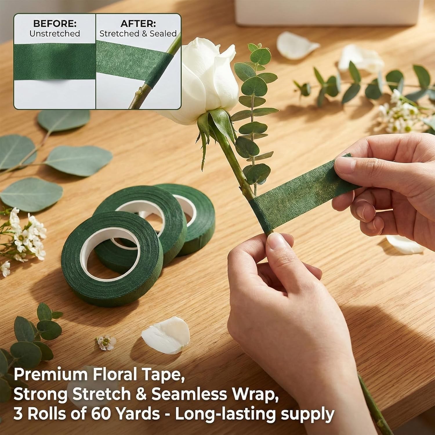 Mother’s Day Floral Arrangement Kit – Floral Tape & Floral Wire Set with Bout…