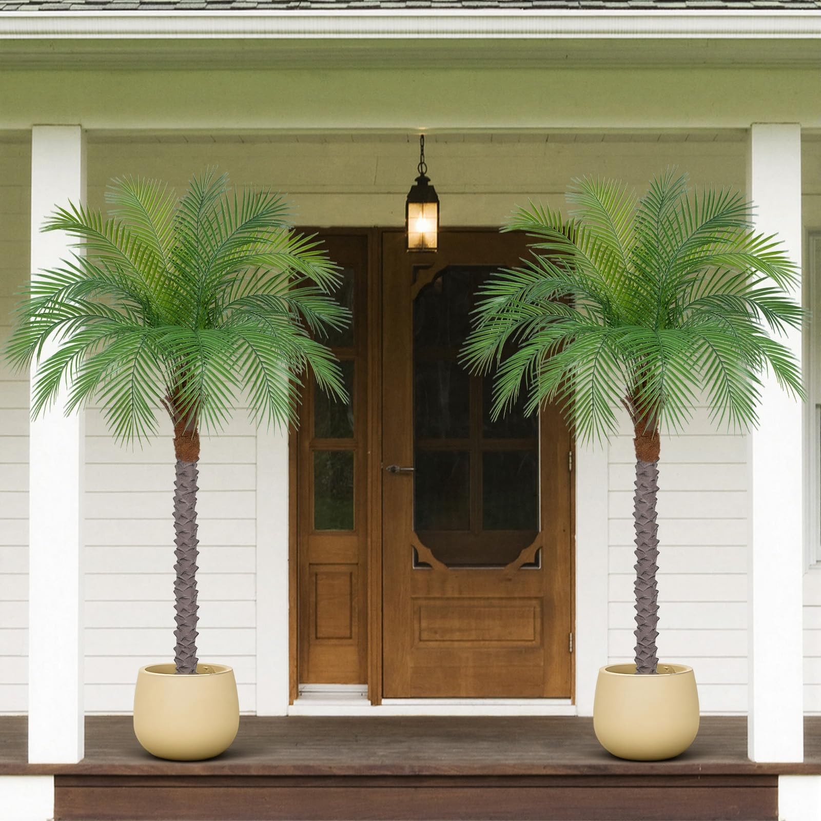 5ft Artificial Phoenix Palm Tree, Faux Coconut Silk Tropical Fake Palm Plant …