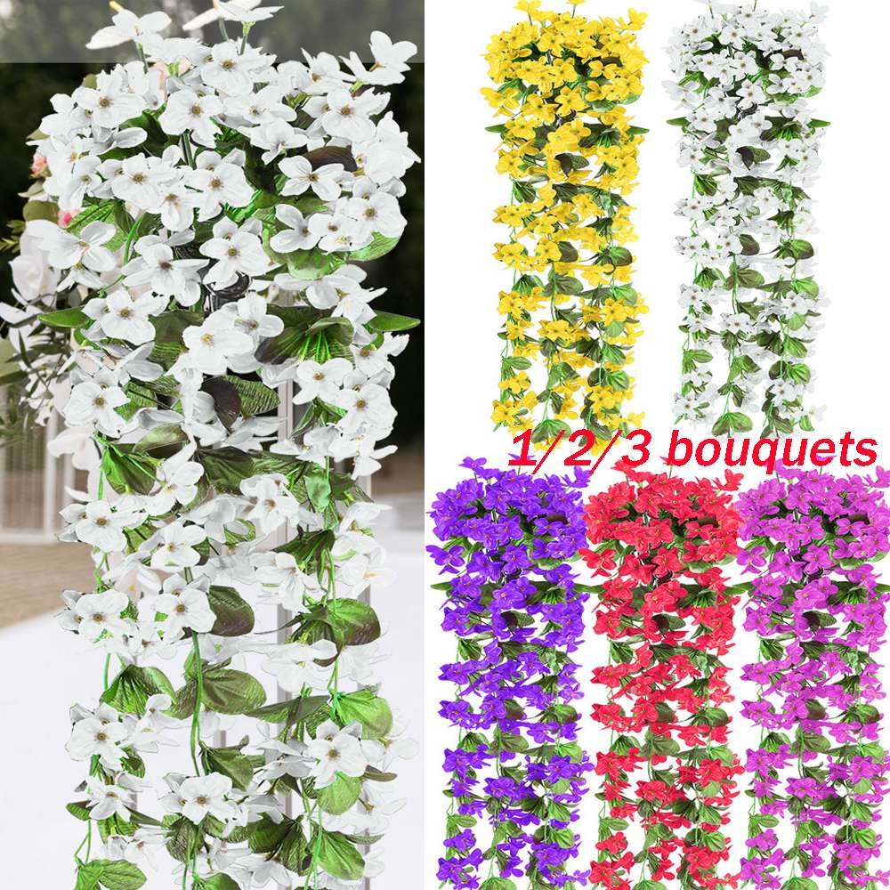 Artificial Fake Hanging Flowers Vine Plants Home Garden In/Outdoor Wedding Decor