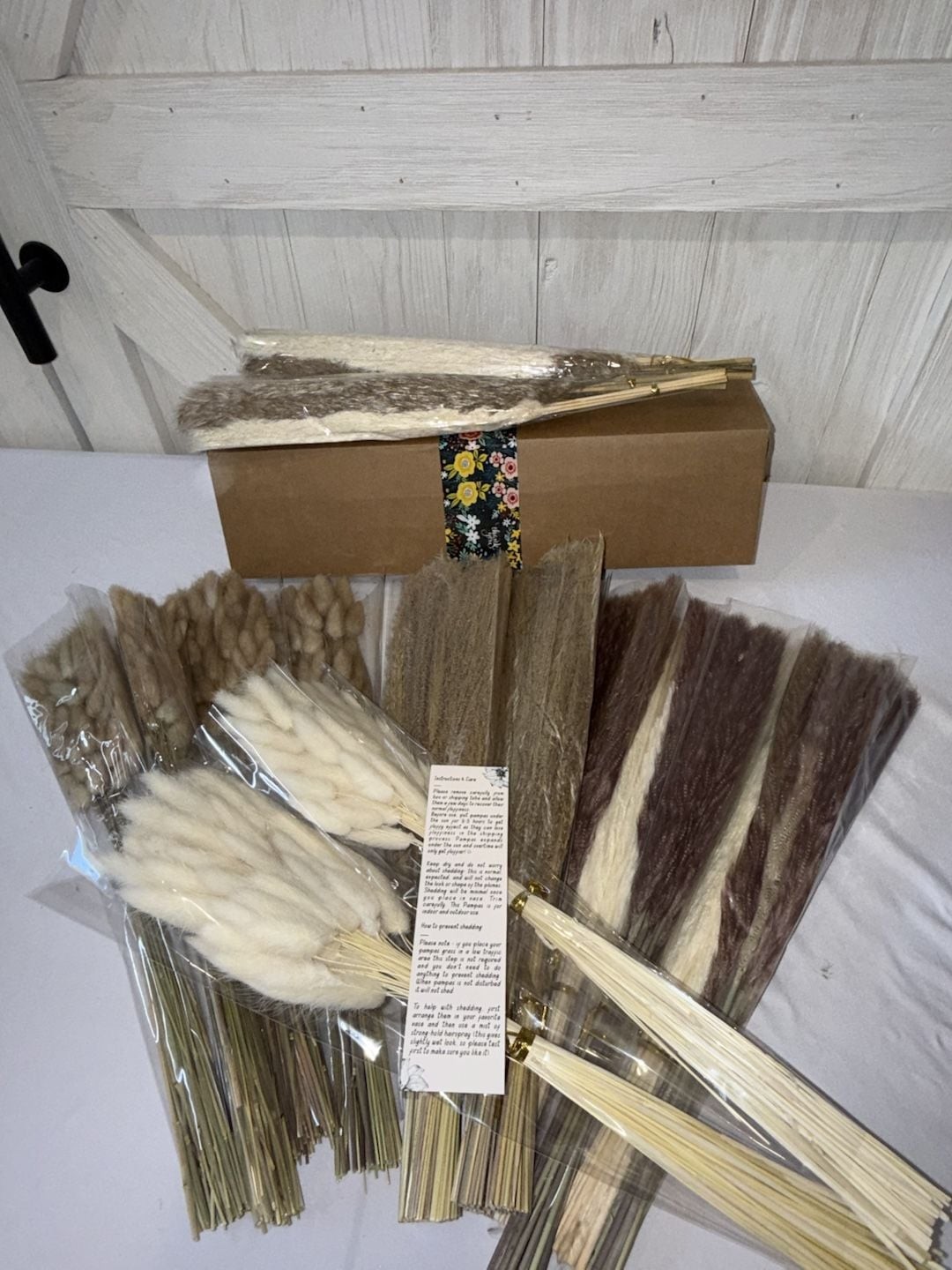 Assorted Dried Pampas Grass Decorative Bouquet