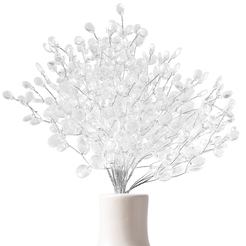 Artificial Bouquet 50 Stems Crystal Floral Picks Home Decoration Christmas Tree