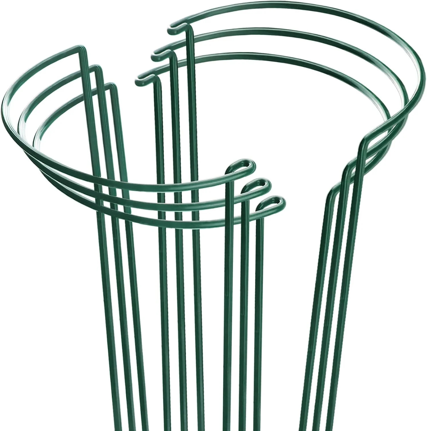 HiGift Plant Support Stakes, 6 Pack Metal Peony Cages and Supports, Garden Stake