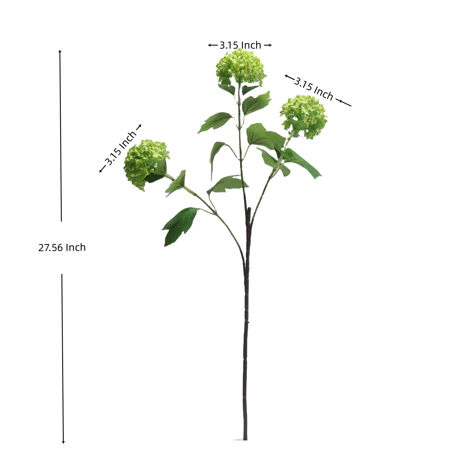 Hydrangea Artificial Flowers Fake Hydrangeas – Silk Flowers 4 Pack 28 Inch Long