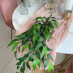 48Pcs Italian Ruscus Greenery Stems Artificial Silk Greenery Leaves for DIY