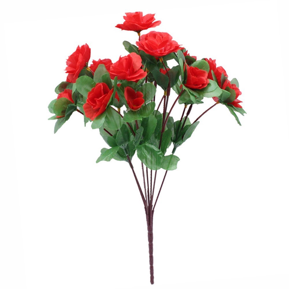 Artificial Azalea Flowers for Vase and Table Decor with Flexible Stems