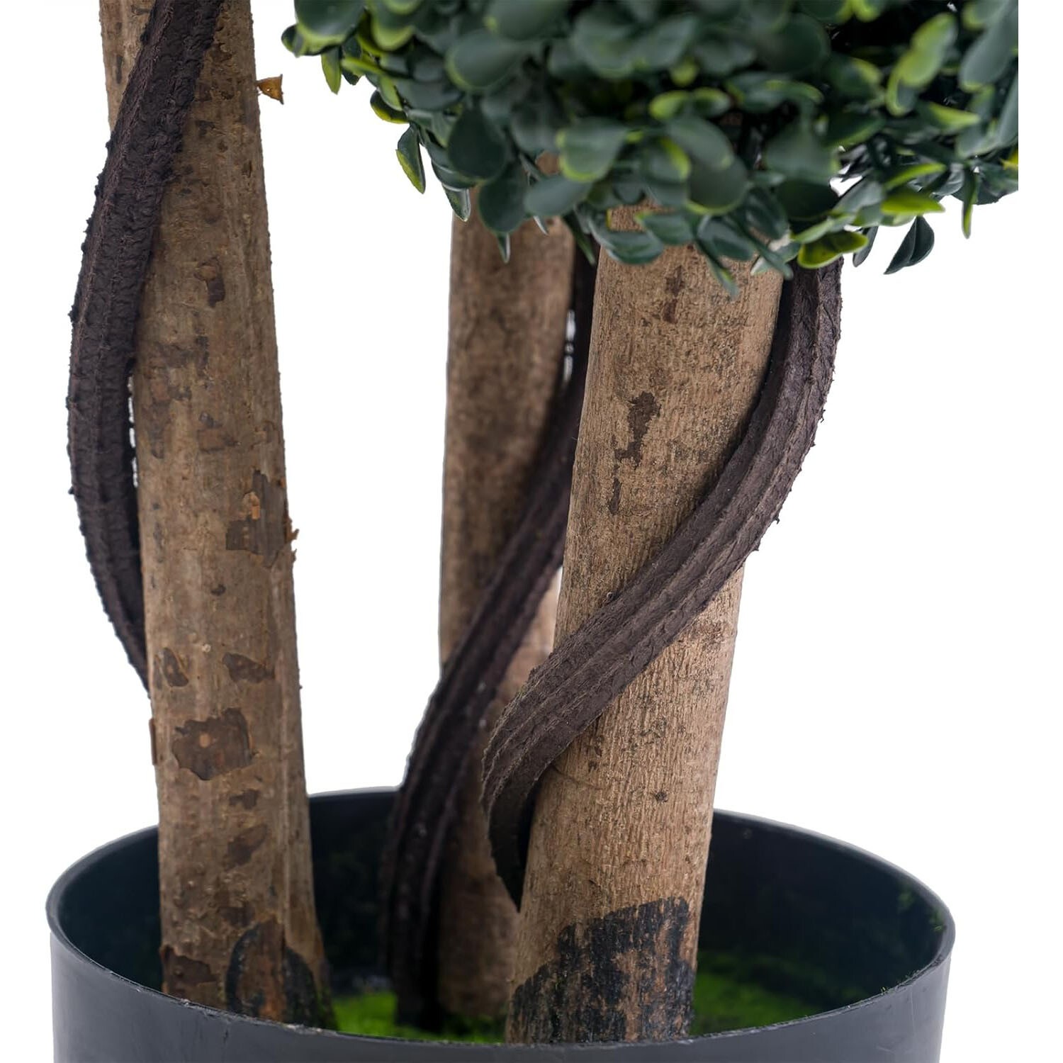 35/45In Artificial Triple Boxwood Topiary Ball Trees Green Milan Grass Ball Tree