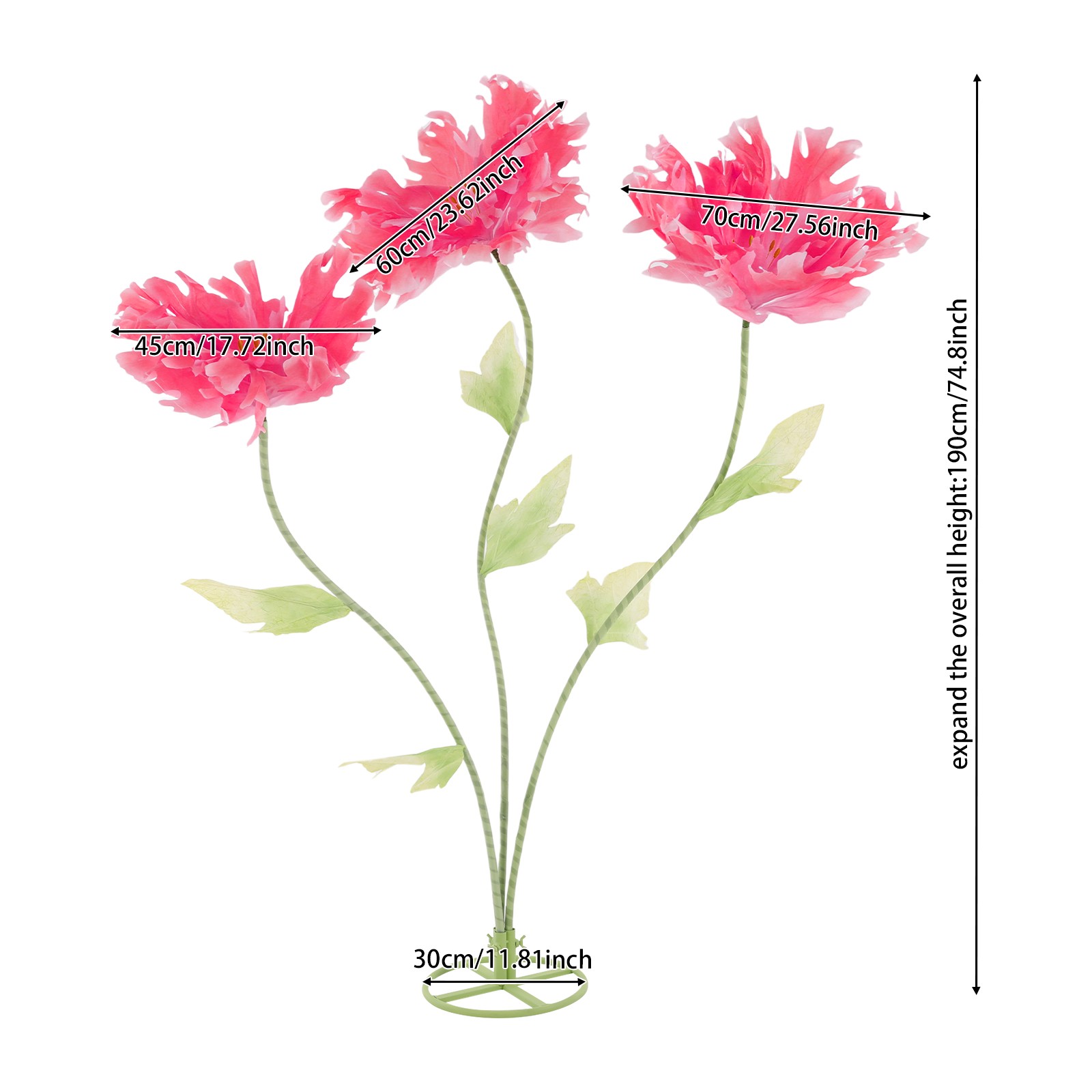 Giant Artificial Flowers Wedding Artificial Flower Decoration Stand Artificial
