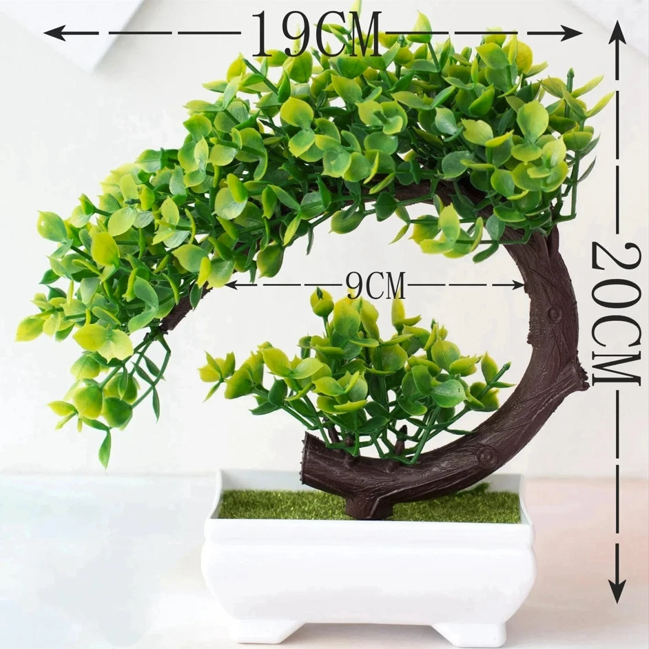 1pc Artificial Bonsai Plant Fake Flower Tree Potted Table Decor