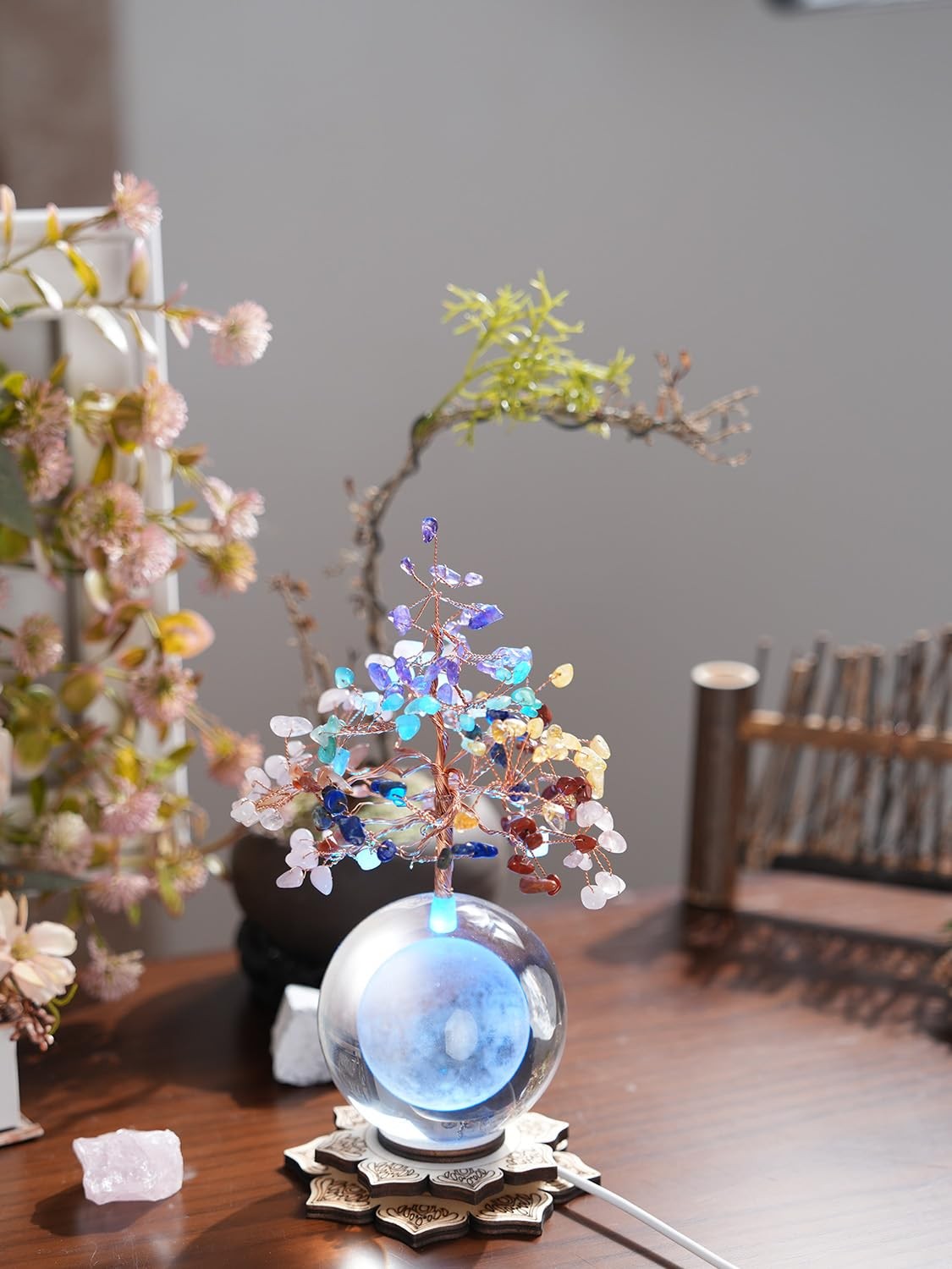 Seven Chakra Tree of Life Decor for Spiritual Gifts, Reiki Healing Crystals L…