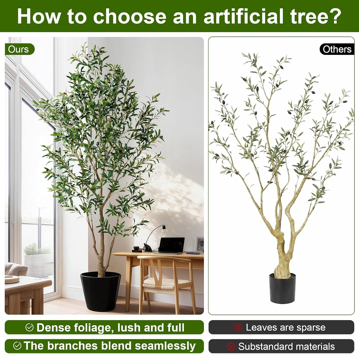 Modern Farmhouse Faux Olive Tree Large Floor Plant