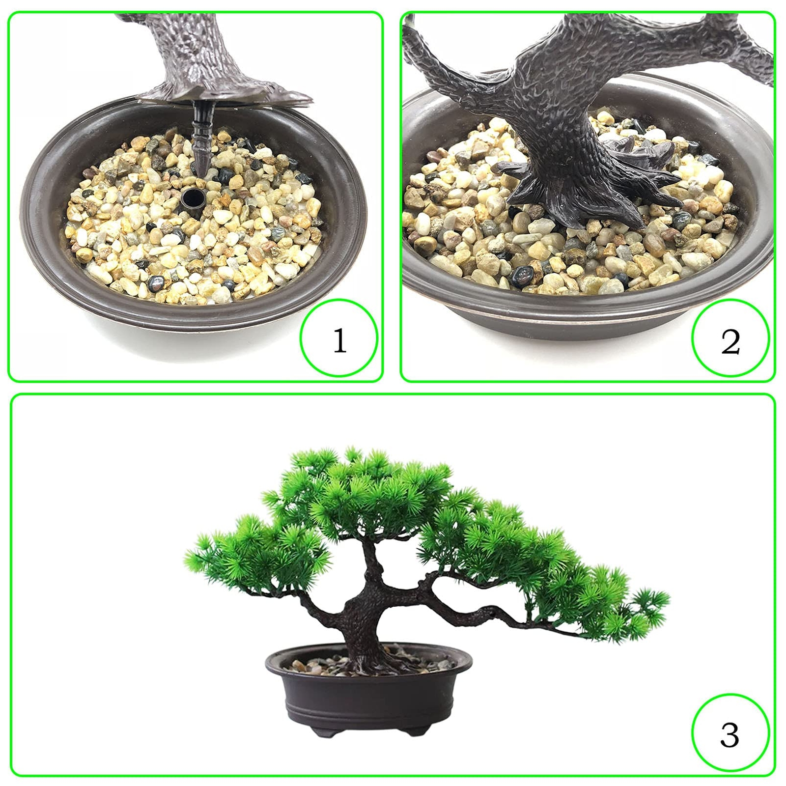 Artificial Bonsai Tree Fake Plant Decoration Potted Tree Faux House Plants Sm…
