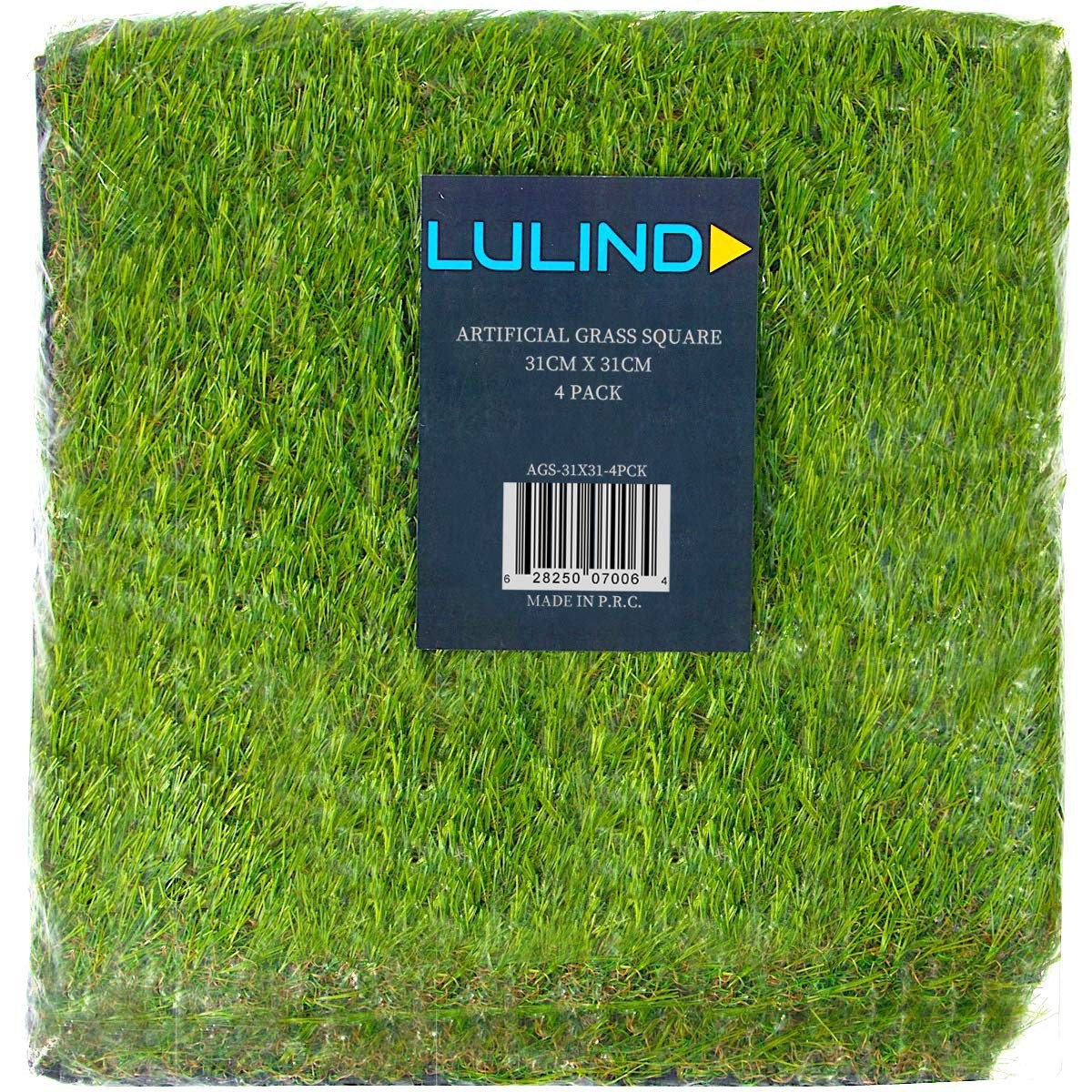 4 Pack 12.2×12.2 Inch Artificial Grass Square Tiles for Patio Garden Decor
