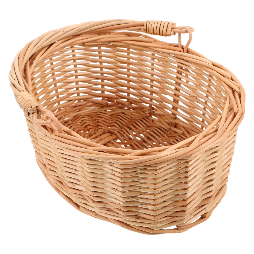 Wicker Flower Girl Basket Baskets for Picnic Party Bridal Shower