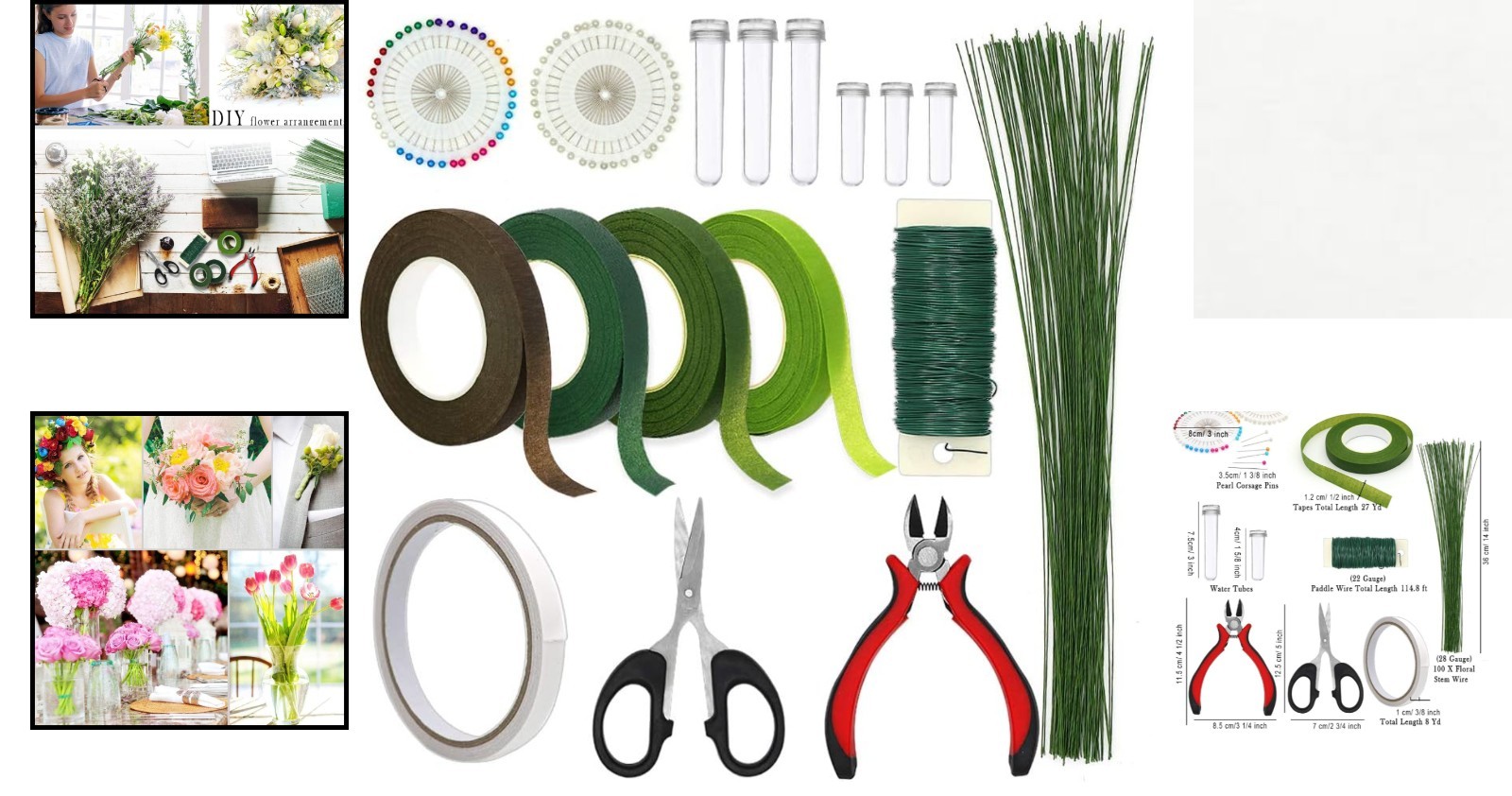 Expert Floral Tools Set: 17-Piece Kit with High-Quality Wire Cutters & Scissors