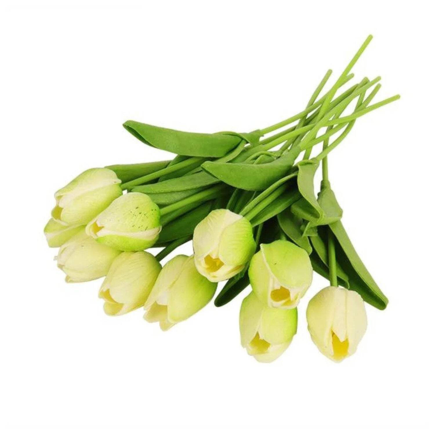 10x Artificial Tulips Flowers 35cm Stem Bouquet Fake Flower Bridal Decoration