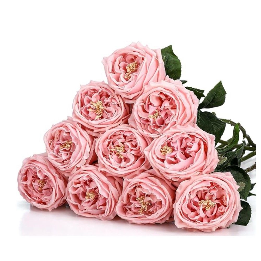 4 Pcs Real Peonies , 3.5″ Bloom Rose Peony Latex7975