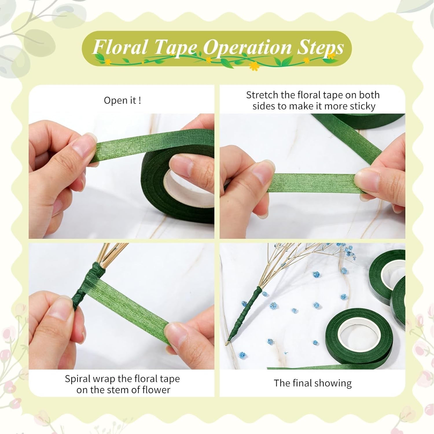 Wedding Ready: Complete Floral Arrangement Kit with Green Tape & Wrapping Bags